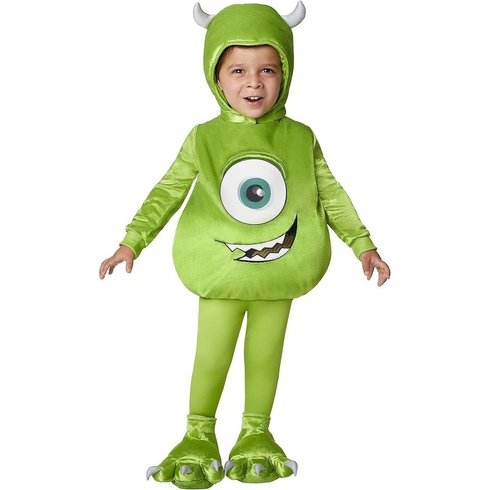 Disney Pixar Spirit Monsters Inc Mike Wazowski Toddler Costume Green 3T-4T